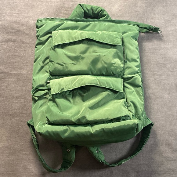 Dagne Dover Handbags - Dagne Dover Walker Backpack Green with Front Pockets New Without Tags